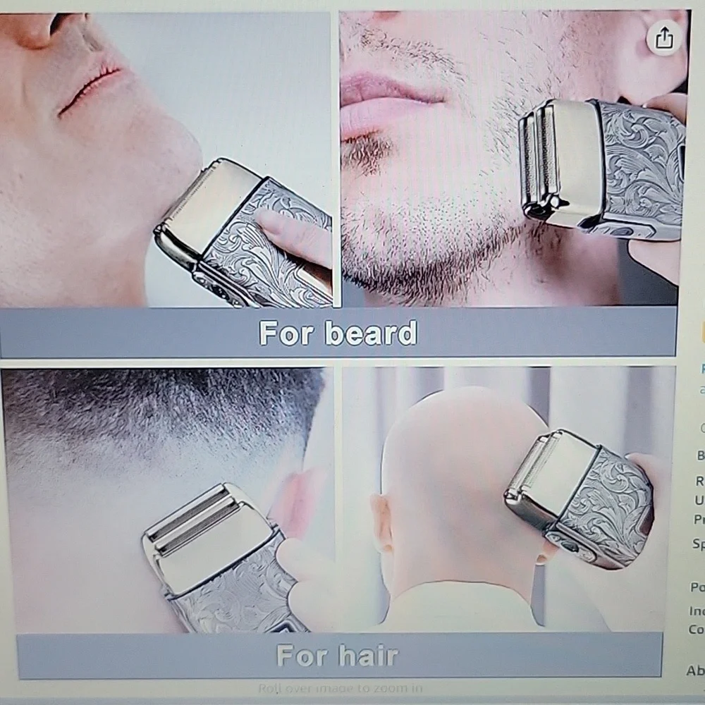 Ufree Titanium Double Foil shaver electric razor 3 speed close shave LED NEW
